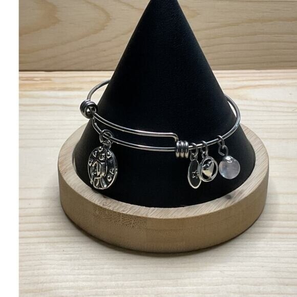 Mother & Child Heart Charm Bracelet Stainless Steel - Picture 1 of 6